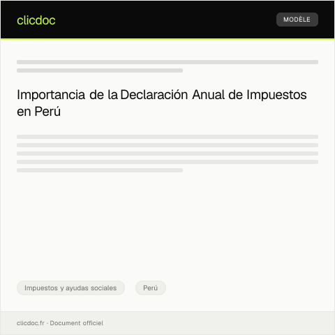 Vista previa del documento Presentar declaración de impuestos anual (F-2201) — Impuestos y ayudas sociales, Perú