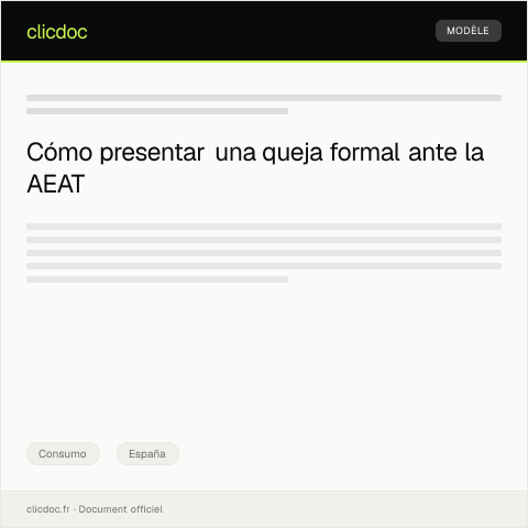 Vista previa del documento Presentar queja formal por mal servicio — Consumo, España