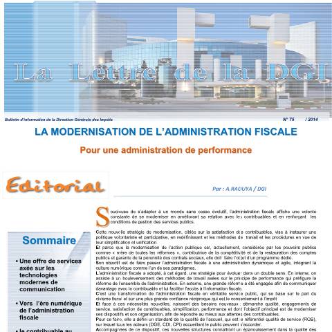 Aperçu du document lettre n°75 — Lettres de la DGI, Algérie (CERFA n°lettre n75)