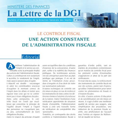 Aperçu du document LDGI 58 — Lettres de la DGI, Algérie (CERFA n°LDGI 58)
