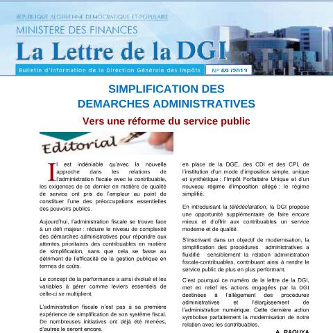 Aperçu du document LDGI 69 — Lettres de la DGI, Algérie (CERFA n°LDGI 69)