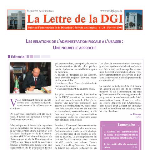 Aperçu du document LDGI 38 — Lettres de la DGI, Algérie (CERFA n°LDGI 38)