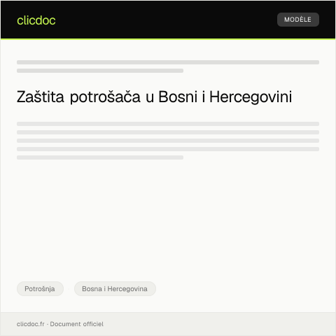 Document preview: Preuzmi obrazac za pokretanje postupka zaštite potrošača kod Udruženja potrošača BiH — Potrošnja, Bosna i Hercegovina