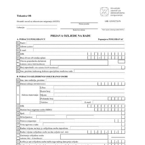 Document preview: Prijava OR 30.03.2026 2 — Zdravstveno (sante), Hrvatska (CERFA n°Prijava_OR_30.03.2026_2)