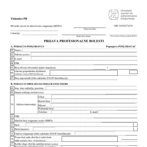 Document preview: Prijava PB 30.03.2026 2 — Zdravstveno (sante), Hrvatska (CERFA n°Prijava_PB_30.03.2026_2)