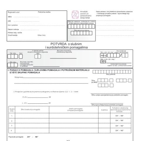 Document preview: PotSlu 16.05.2019 — Zdravstveno (sante), Hrvatska (CERFA n°PotSlu 16)