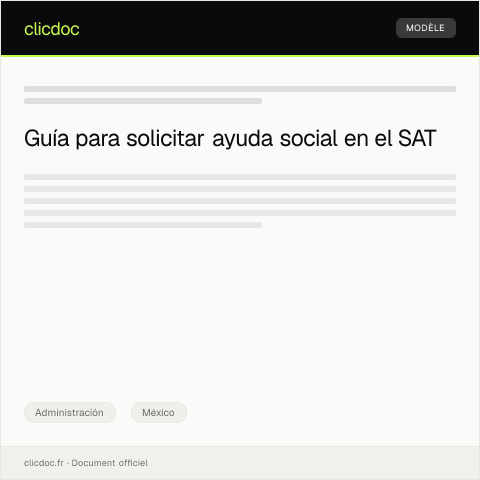 Vista previa del documento Procedimiento para solicitar ayuda social — Administración, México