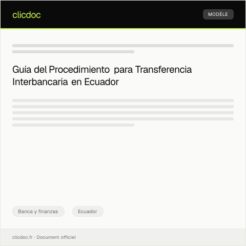 Vista previa del documento Procedimiento para transferencia interbancaria — Banca y finanzas, Ecuador
