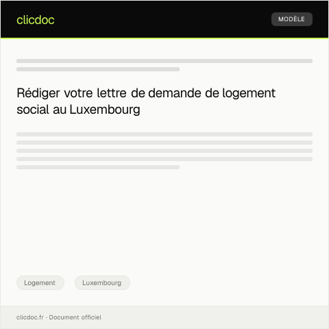 Aperçu du document Procédure de demande de logement en accession sociale — Logement, Luxembourg