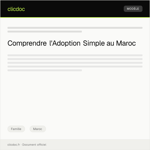 Aperçu du document Procédure en ligne pour une Adoption Simple — Famille, Maroc