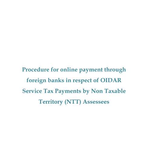 Document preview: Procedure for OIDAR payments by foreigners — gst, India (CERFA n°Procedure_for_OIDAR_payments_by_foreigners)