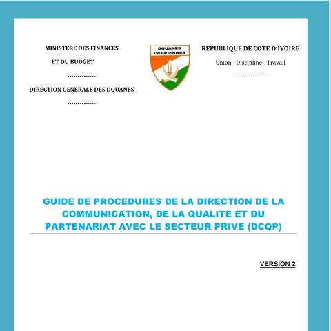 Aperçu du document PROCÉDURES DCQP — Document douanier officiel, Côte d'Ivoire