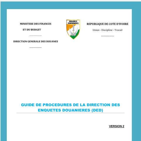 Aperçu du document PROCÉDURES DED — Document douanier officiel, Côte d'Ivoire