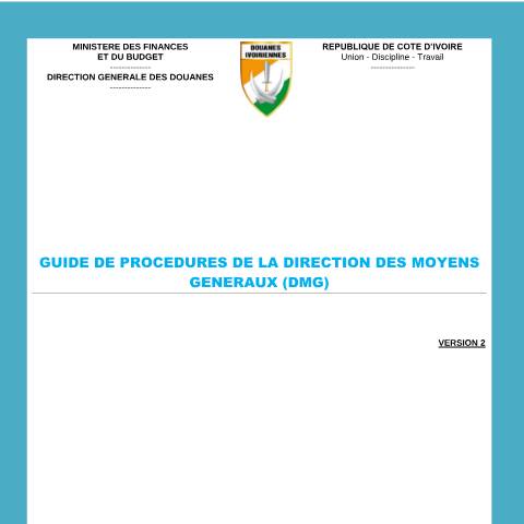 Aperçu du document PROCÉDURES DMG — Document douanier officiel, Côte d'Ivoire