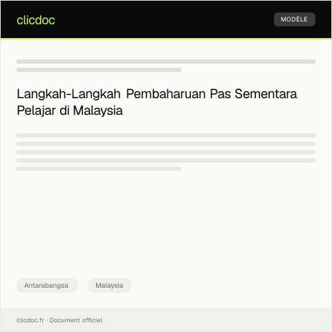 Document preview: Prosedur Pembaharuan Pas Sementara Pelajar — Antarabangsa, Malaysia