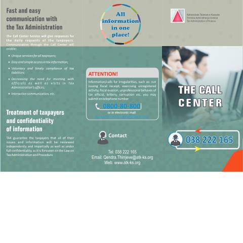Document preview: The Call Center — Flyers, Kosovë
