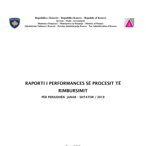 Document preview: Raporti i performancës së procesit të rimbursimit tatimor — Raportet Vjetore, Kosovë
