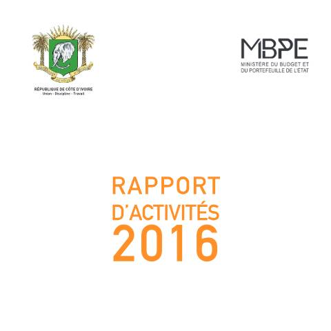 Aperçu du document rapport activites 2016 — Rapport, Côte d'Ivoire