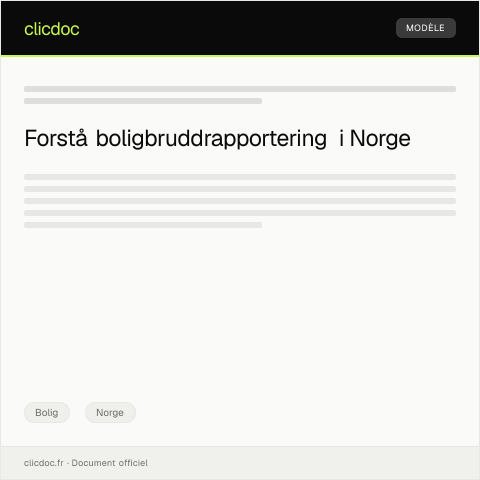 Document preview: Rapportering av boligbrudd — Bolig, Norge