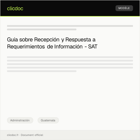 Vista previa del documento Recepción y Respuesta a Requerimientos de Información - SAT — Adminstración, Guatemala