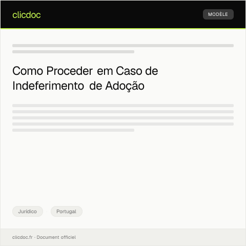 Pré-visualização do documento Reclamação por indeferimento de processo de adoção — Jurídico, Portugal