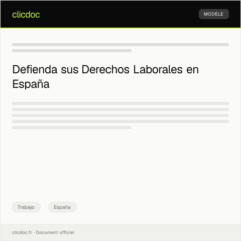 Vista previa del documento Reclamación de derechos laborales — Trabajo, España