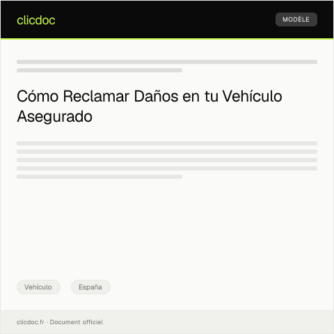 Vista previa del documento Reclamar por daños en el vehículo asegurado tras accidente con asistencia de MAPFRE — Vehículo, España