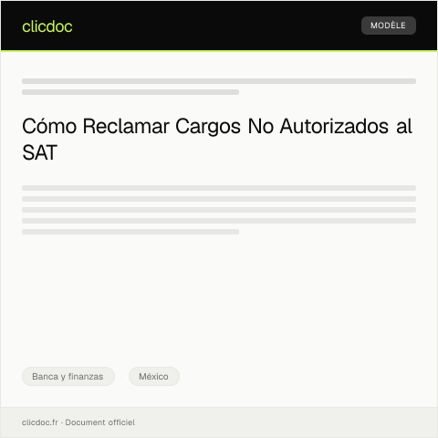 Vista previa del documento Reclamar penalización por cargos no autorizados en tarjeta de crédito — Banca y finanzas, México
