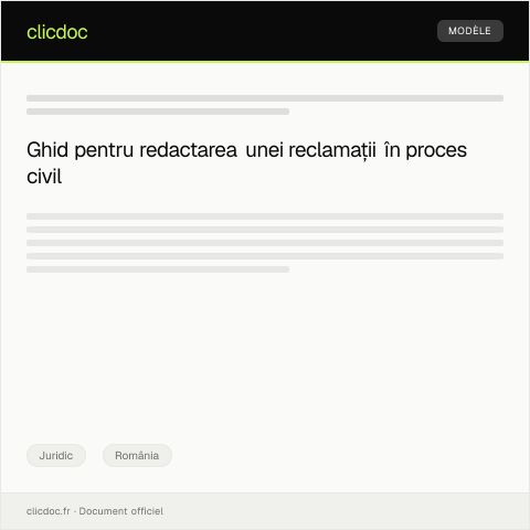 Document preview: Reclamație pentru nedreptățirea în proces civil — Juridic, România