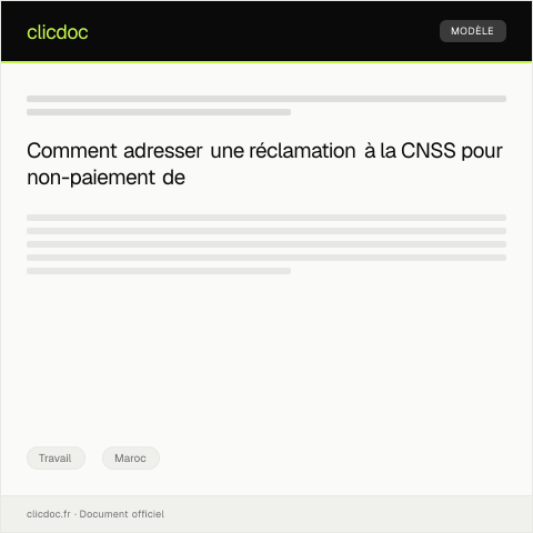Aperçu du document Réclamation pour non-paiement de salaire à la date convenue — Travail, Maroc