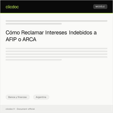 Vista previa del documento Reclamo por cobro de intereses indebidos en cuenta corriente — Banca y finanzas, Argentina