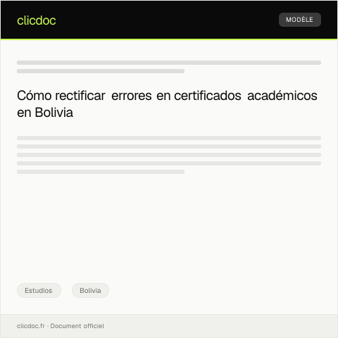 Vista previa del documento Reclamo por errores en certificados académicos — Estudios, Bolivia