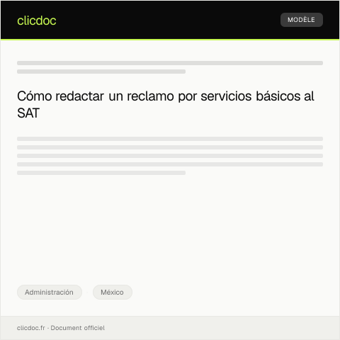 Vista previa del documento Reclamo por incumplimiento en la reparación de servicios básicos en mi departamento — Administración, México