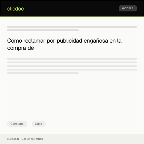 Vista previa del documento Reclamar por publicidad engañosa en compra de electrodomésticos — Consumo, Chile
