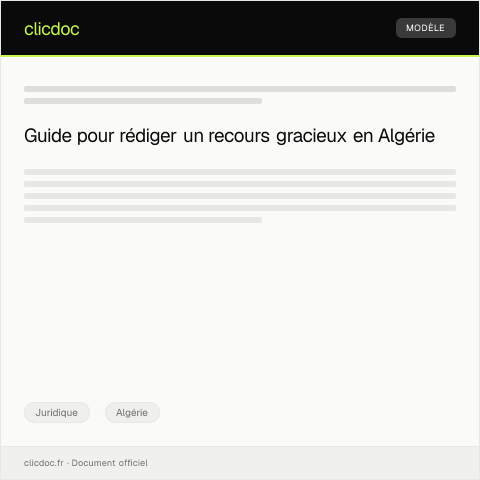 Aperçu du document Recours gracieux contre une décision de refus d'agrément administratif — Juridique, Algérie
