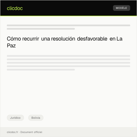 Vista previa del documento Recurrir a la Alcaldía de La Paz por resolución administrativa desfavorable — Jurídico, Bolivia