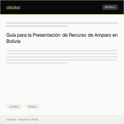 Vista previa del documento Presentación de recurso de amparo por vulneración de derechos constitucionales — Jurídico, Bolivia