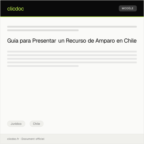 Vista previa del documento Presentar recurso de amparo por violación de derechos fundamentales — Jurídico, Chile