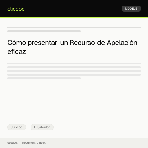 Vista previa del documento Recurso de apelación — Jurídico, El Salvador