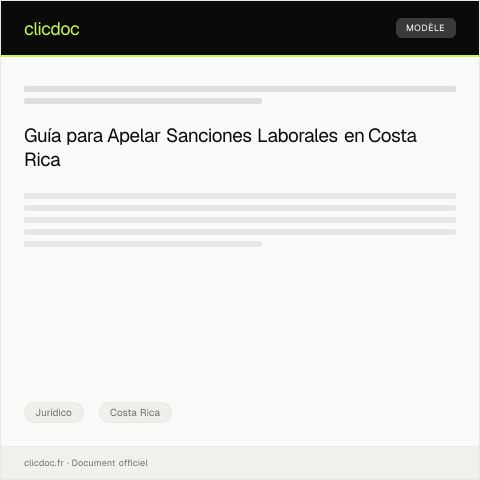 Vista previa del documento Recurso de apelación contra sanción laboral impuesta por la empresa — Jurídico, Costa Rica