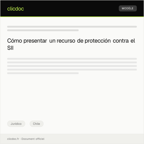 Vista previa del documento Presentar recurso de protección por vulneración de derechos — Jurídico, Chile