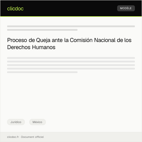 Vista previa del documento Impulsar recurso de queja ante la Comisión Nacional de los Derechos Humanos — Jurídico, México