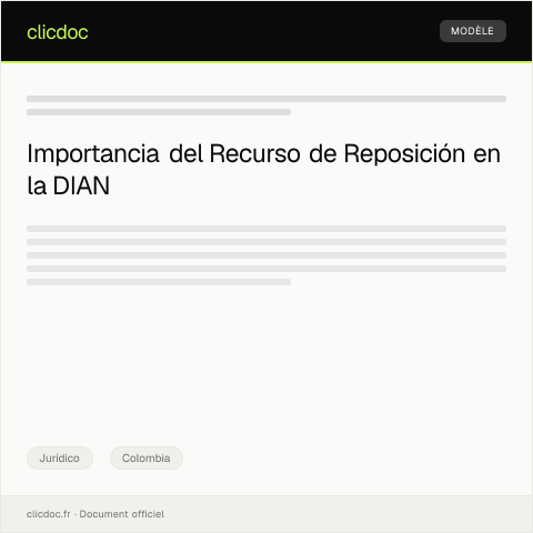 Vista previa del documento Recurso de reposición — Jurídico, Colombia
