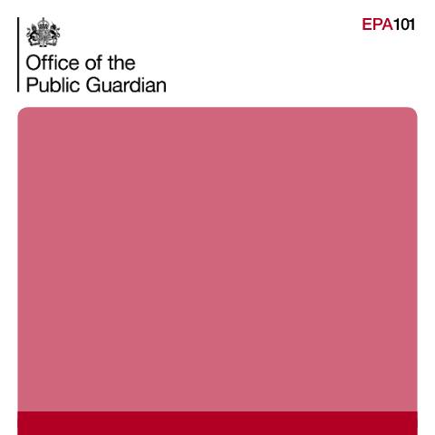 Document preview: Register an enduring power of attorney — Office of the Public Guardian, United Kingdom