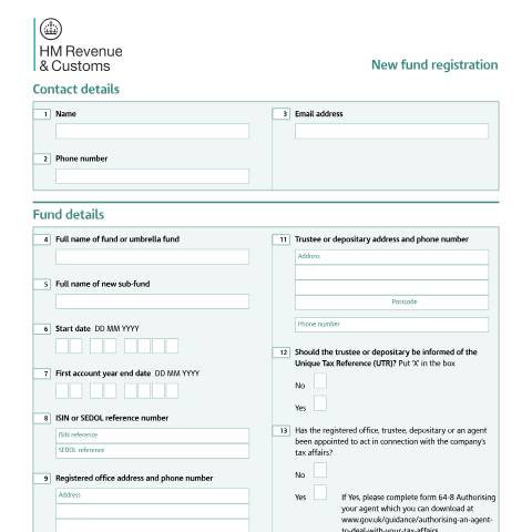 Document preview: Register a new Authorised Investment Fund (CISC10) — HM Revenue & Customs, United Kingdom