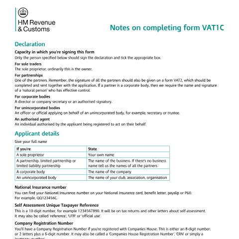 Document preview: Register for VAT if supplying goods under certain directives — HM Revenue & Customs, United Kingdom