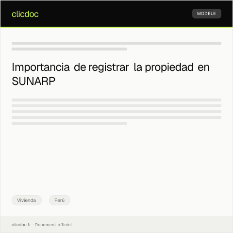 Vista previa del documento Registrar ante SUNARP transferencia de propiedad por compra venta — Vivienda, Perú