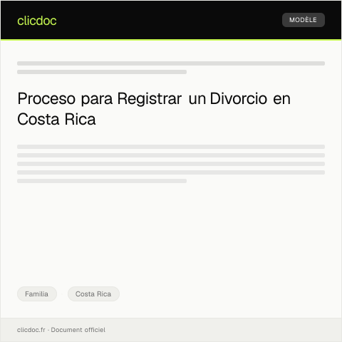 Vista previa del documento Registrar la Divorcio en el Registro Civil — Familia, Costa Rica