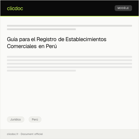 Vista previa del documento Registrar un establecimiento comercial ante la SUNAT — Jurídico, Perú