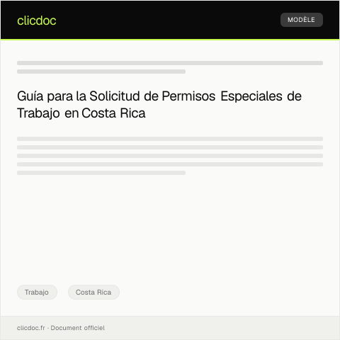 Vista previa del documento Registrar solicitud de permisos especiales de trabajo — Trabajo, Costa Rica